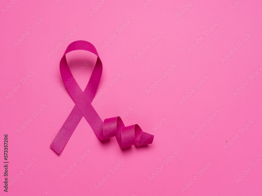 Ribbon photo of the pink october breast cancer prevention campaign Ribbon photo of the pink october breast cancer prevention campaign