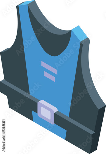 Kitesurfing vest icon isometric vector. Kite surf. Speed surf