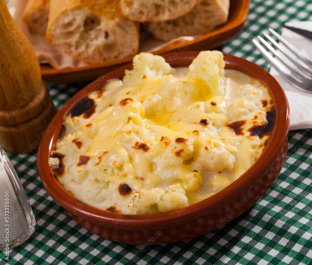 Cauliflower and cheese casserole. High quality photo