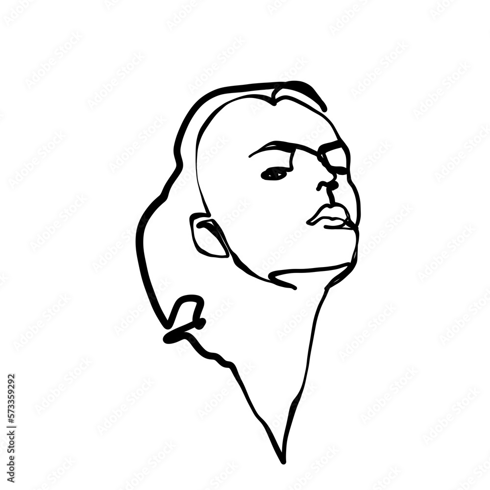 Female continuous line art abstract drawing. Woman Fashion Minimalist Concept, Woman Beauty Drawing, black and white Illustration for logo, sublimation, prints, T-shirt, banners, slogan design Female continuous line art abstract drawing. Woman Fashion Minimalist Concept, Woman Beauty Drawing, black and white Illustration for logo, sublimation, prints, T-shirt, banners, slogan design