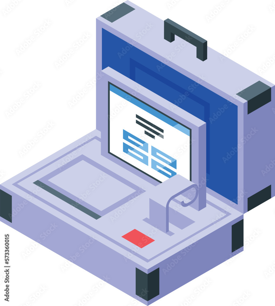 Electronic voiting icon isometric vector. Election vote. Online ballot Electronic voiting icon isometric vector. Election vote. Online ballot