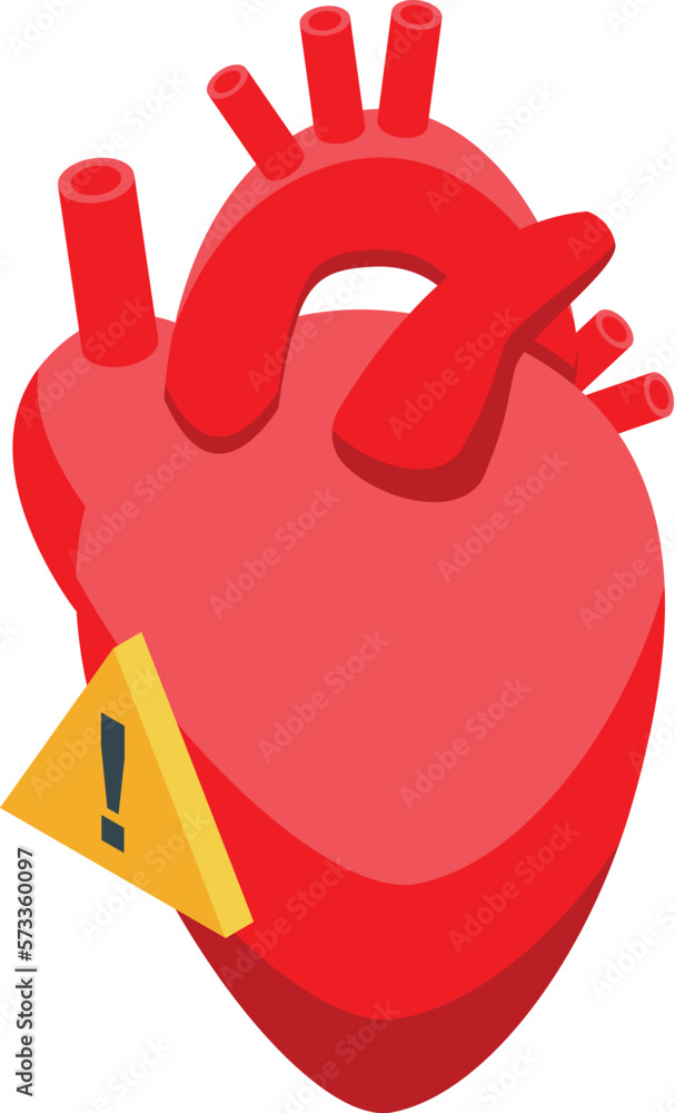 Heart problem icon isometric vector. Fat disease. Passive unhealthy Heart problem icon isometric vector. Fat disease. Passive unhealthy