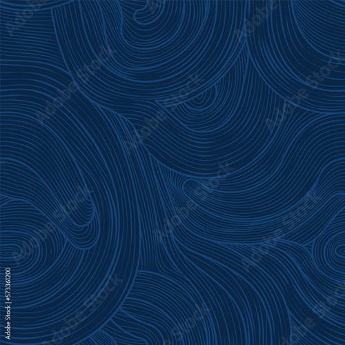 Seamless pattern with tangled lines - hand drawn vector illustration. Flat color design.