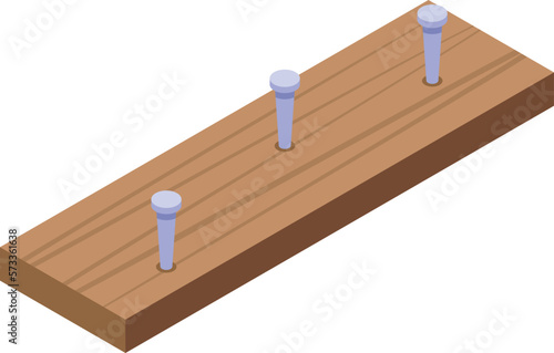 Crowbar nail icon isometric vector. Burglary tool. Lever bar