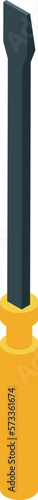 Screwdriver icon isometric vector. Thief tool. Lever pry