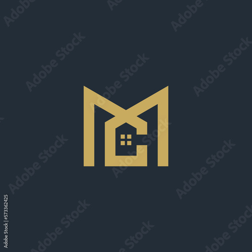 Initial MC House ,Home, logo design