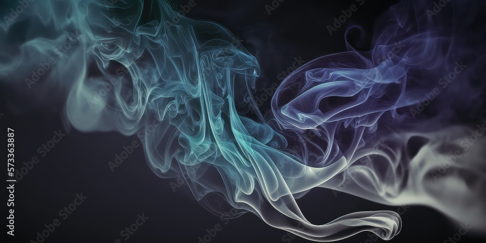 Fototapeta premium Smoke with Black Background