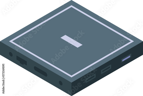 Smart box icon isometric vector. Internet video. Digital movie