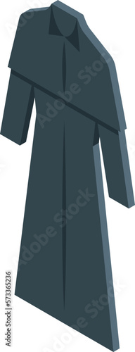 Black cloth icon isometric vector. Modern clothes. Arab fashion