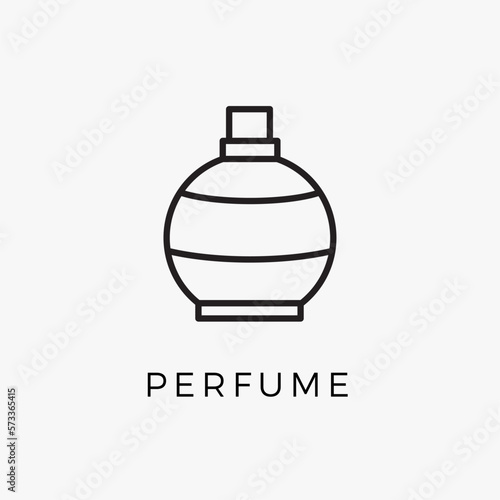 Perfume bottle line icon vector fragrance linear spray art cosmetic flat icon. Perfume illustration scent bottle design deodorant.