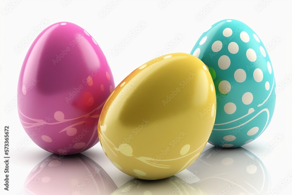Colorful easter eggs Generative AI