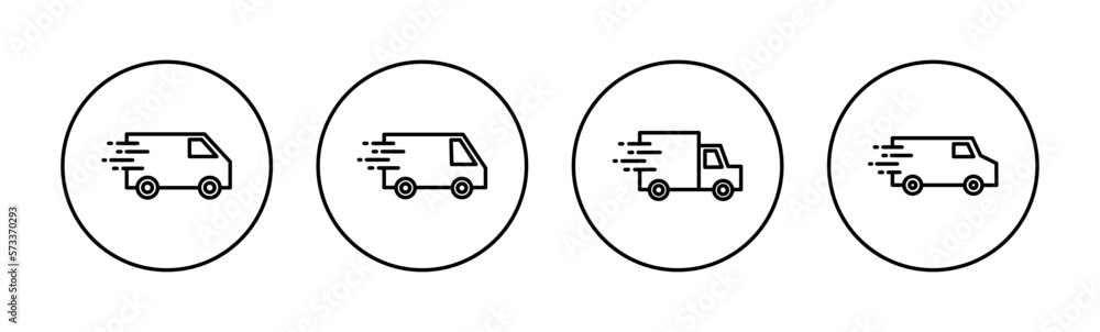 Delivery truck icon vector for web and mobile app. Delivery truck sign and symbol. Shipping fast delivery icon Delivery truck icon vector for web and mobile app. Delivery truck sign and symbol. Shipping fast delivery icon