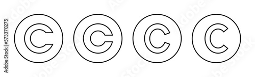 Copyright icon vector for web and mobile app. copyright sign and symbol