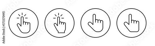 Hand cursor icon vector for web and mobile app. cursor sign and symbol. hand cursor icon clik