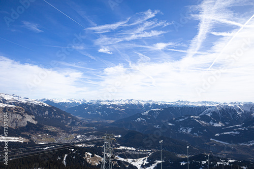 snow covered mountains