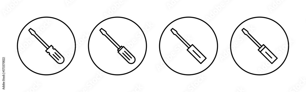 Screwdriver icon vector for web and mobile app. tools sign and symbol Screwdriver icon vector for web and mobile app. tools sign and symbol