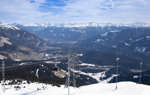 snow covered mountains