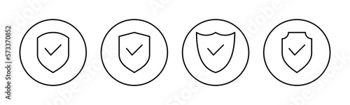 Shield check mark icon vector for web and mobile app. Protection approve sign. Insurance icon