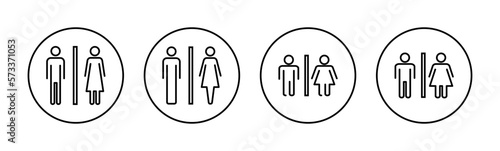 Toilet icon vector for web and mobile app. Girls and boys restrooms sign and symbol. bathroom sign. wc, lavatory