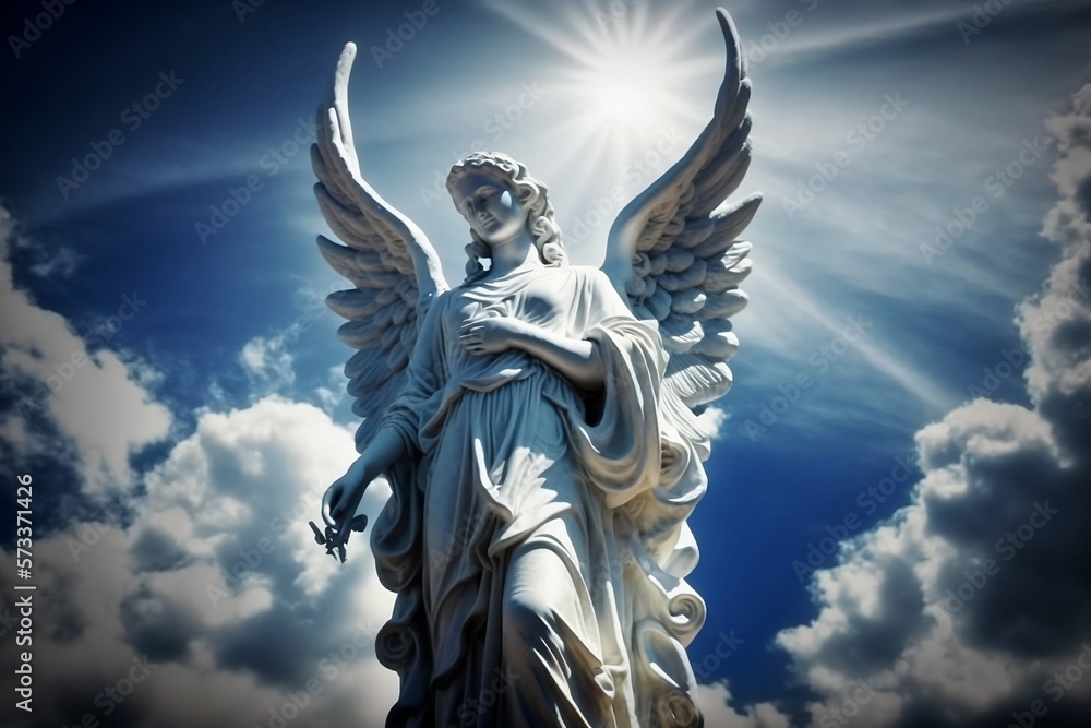 Angel in the blue sky, Generative AI Angel in the blue sky, Generative AI