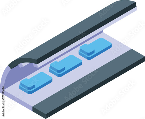Bunker bedroom icon isometric vector. Bomb shelter. Base storage