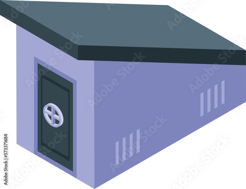 Safety bomb shelter icon isometric vector. Nuclear bunker. Safe house