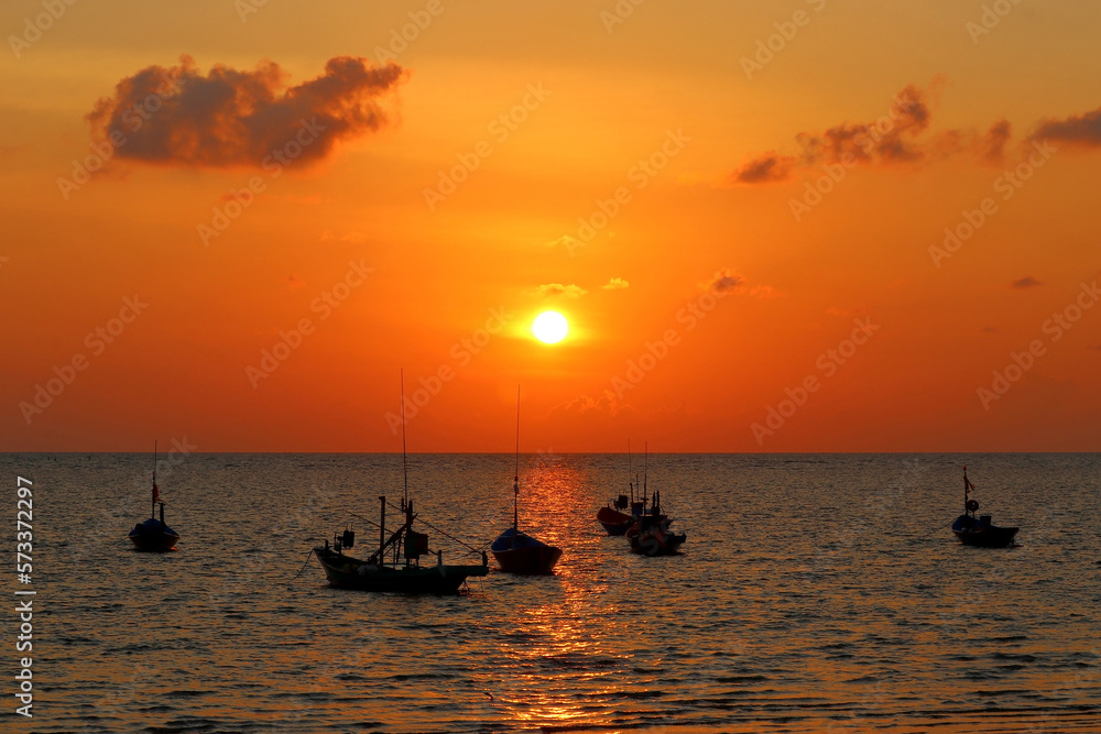 fishing boat in the sea fishing boat in the sea