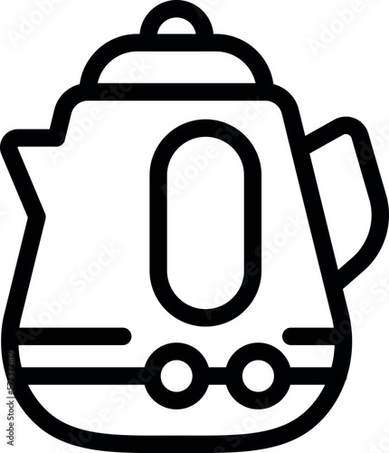 Ceramic kettle icon outline vector. Water hot. Coffee pot