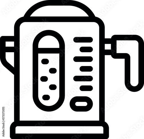 Steel kettle icon outline vector. Hot water. Metal tea