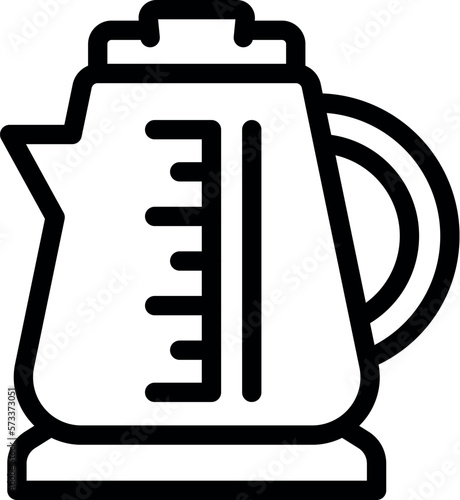 Drink kettle icon outline vector. Hot water. Tea glass