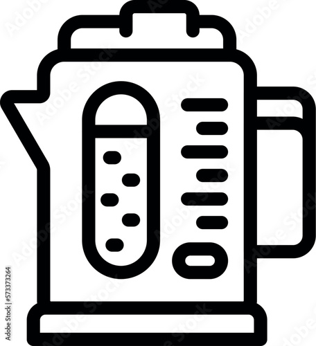 Cooking kettle icon outline vector. Cup water. Modern steam