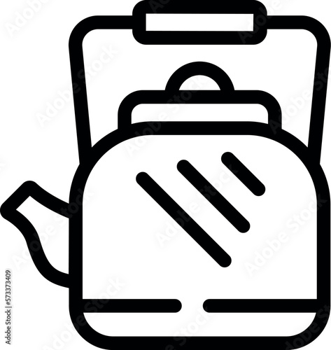 Steam kettle icon outline vector. Water glass. Coffee modern