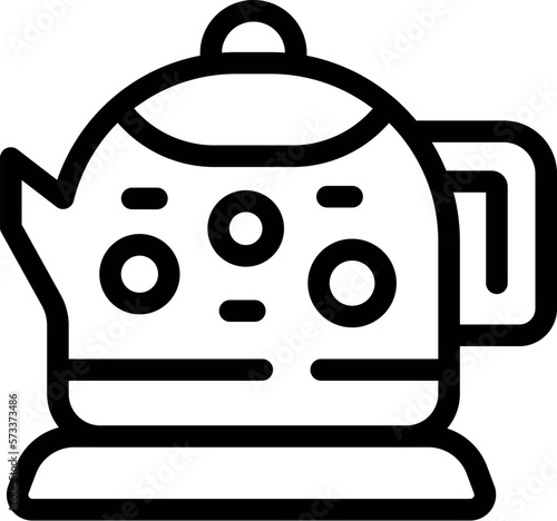 Modern kettle icon outline vector. Water hot. Style thermal