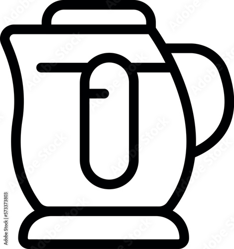 Appliance kettle icon outline vector. Water electric hot. Steam cooking
