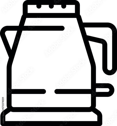 Kitchen kettle icon outline vector. Water hot. Modern steam