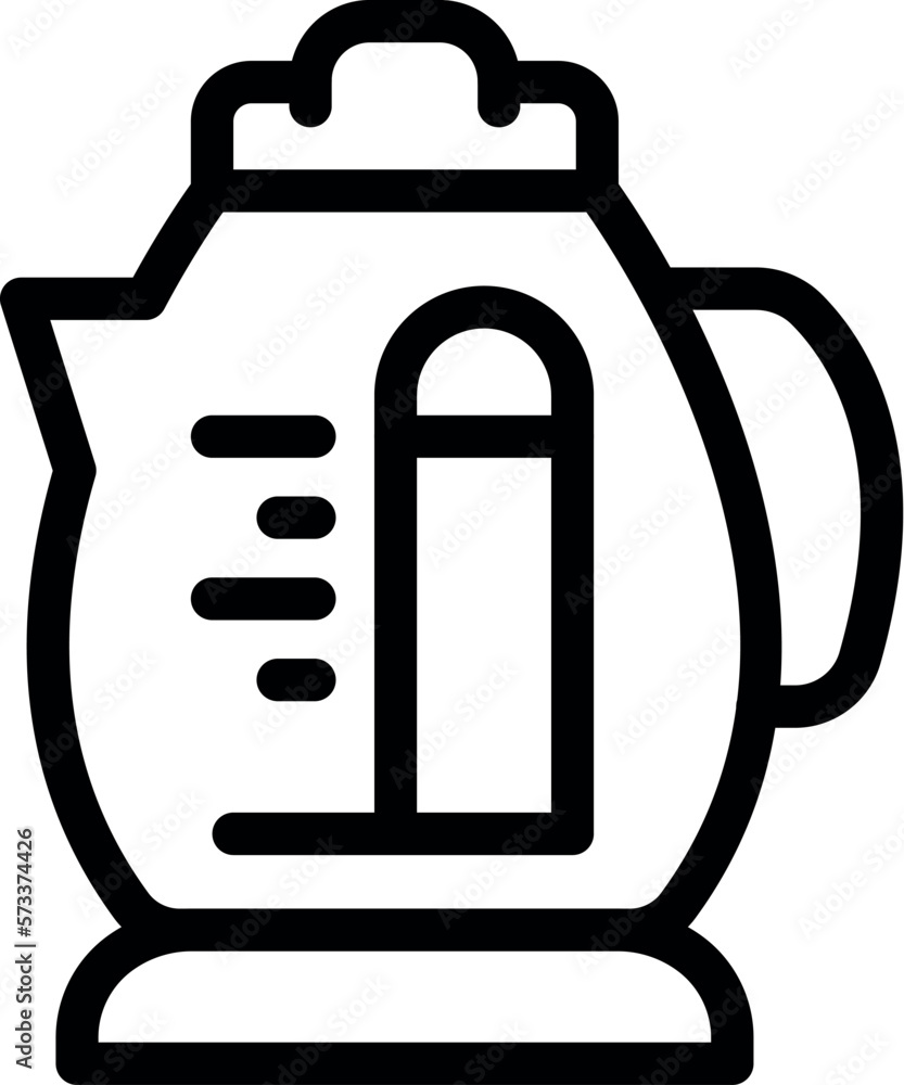 Kettle pot icon outline vector. Water pot. Steam cooking Kettle pot icon outline vector. Water pot. Steam cooking