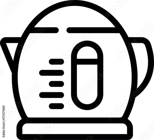 Electric kettle icon outline vector. Water pot. Metal coffee