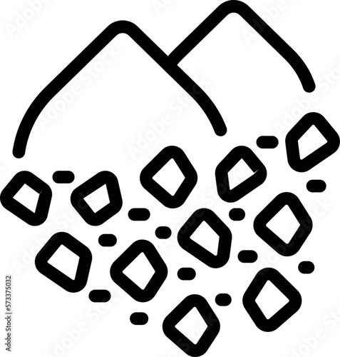 Sea microplastics pollution icon outline vector. Water food. River bottle