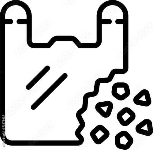 Trash microplastics pollution icon outline vector. Sea plastic. River human
