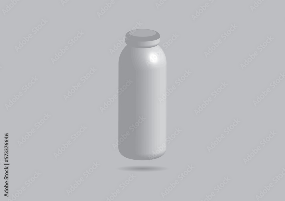 illustration of a bottle mockup illustration of a bottle mockup