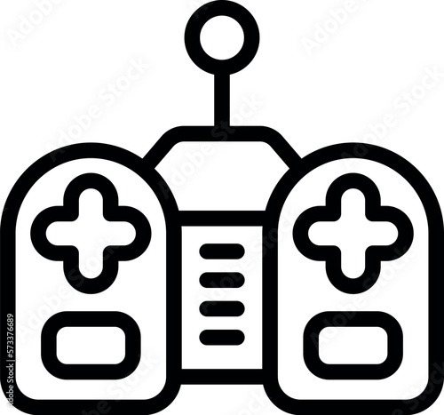 Radio control joystick icon outline vector. Toy rc. Remote car