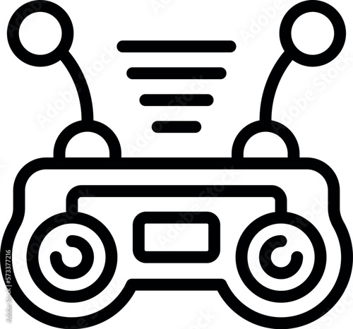 Radio control tool icon outline vector. Child remote toy. Rc aircraft