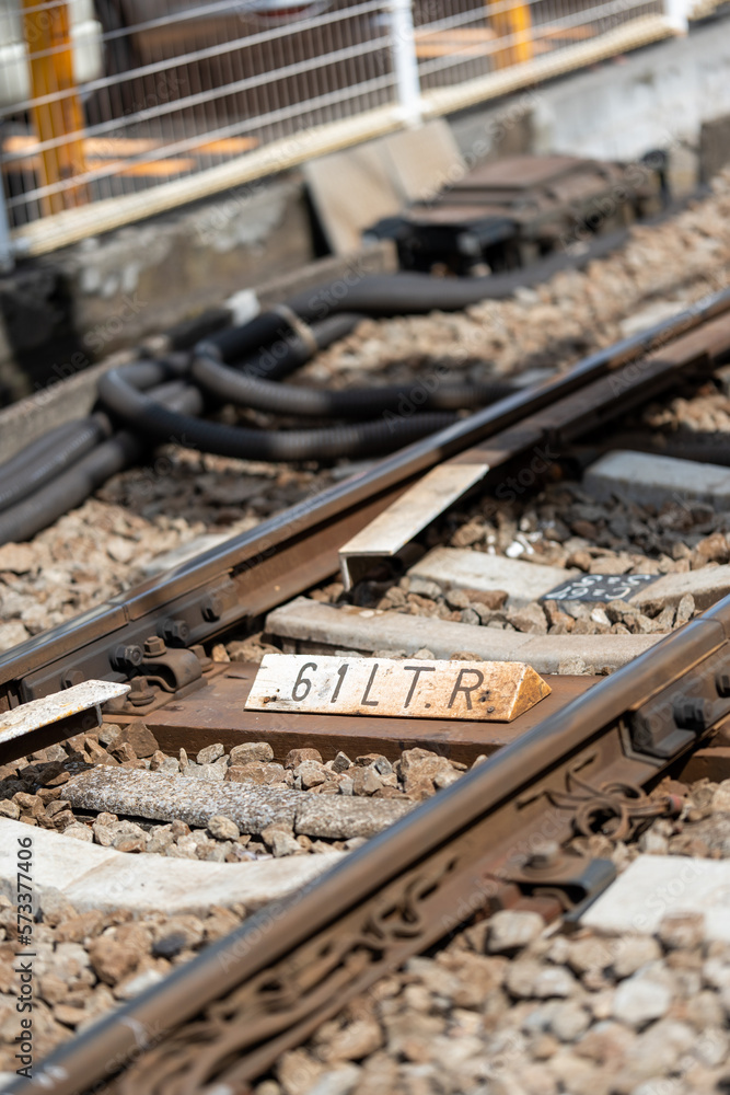 Naklejka premium 電車の線路
