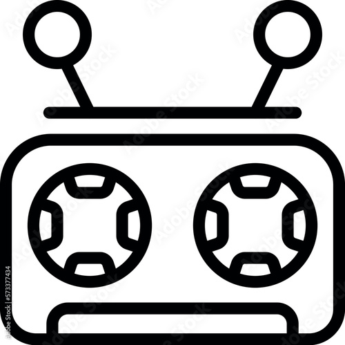 Radio control unit icon outline vector. Remote control. Toy rc model