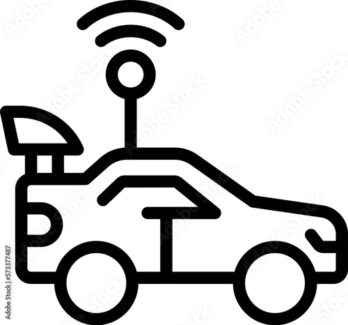 Radio control race car icon outline vector. Toy remote. Play model