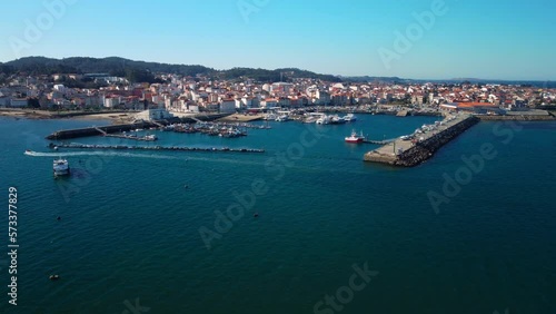 Wallpaper Mural Aerial view of O Grove famous touristic destination in Galicia, Spain. High quality 4k footage Torontodigital.ca