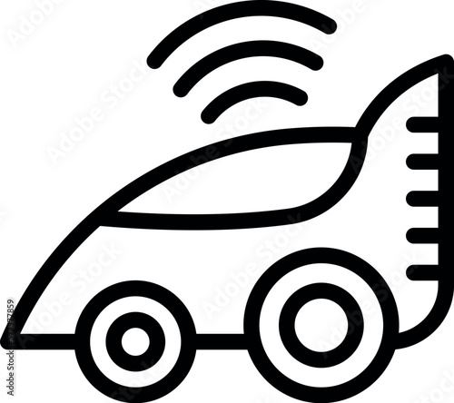 Race car rc icon outline vector. Radio model. Remote robot