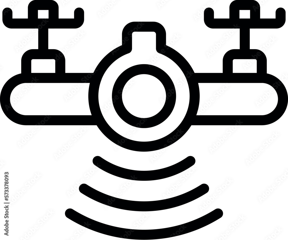 Radio drone icon outline vector. Toy control. Car plane Radio drone icon outline vector. Toy control. Car plane