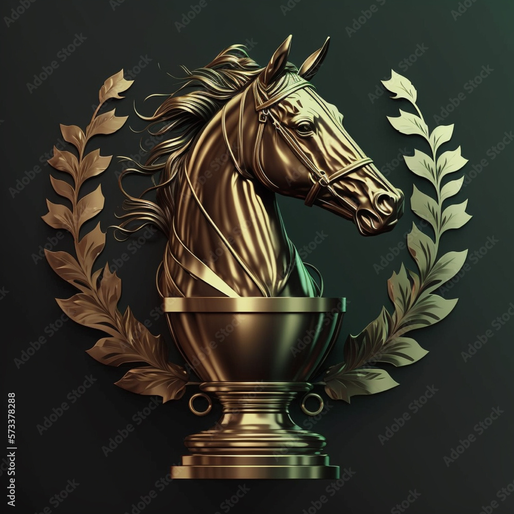 Horse Racing Trophy: A trophy is a symbol of achievement and victory