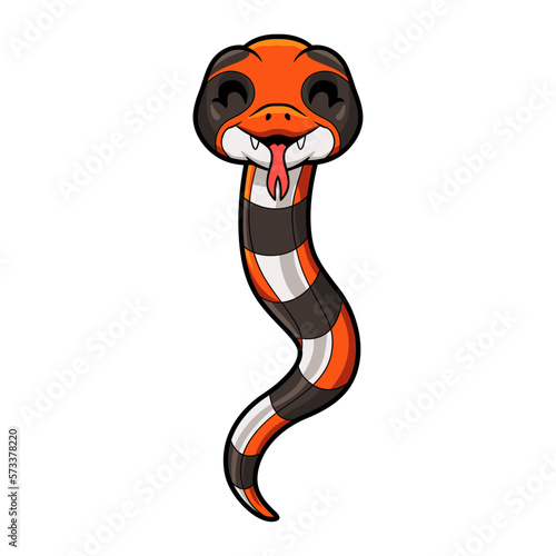 Cute cape coral snake cartoon photo